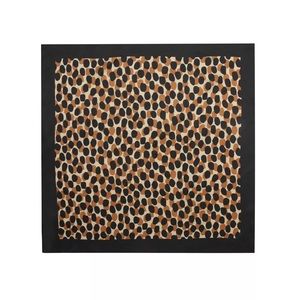 KATE SPADE DOTTY LEOPARD PRINT SILK BANDANA AND HAIR SCRUNCHIE  BLACK BROWN NWT